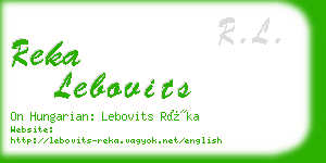 reka lebovits business card